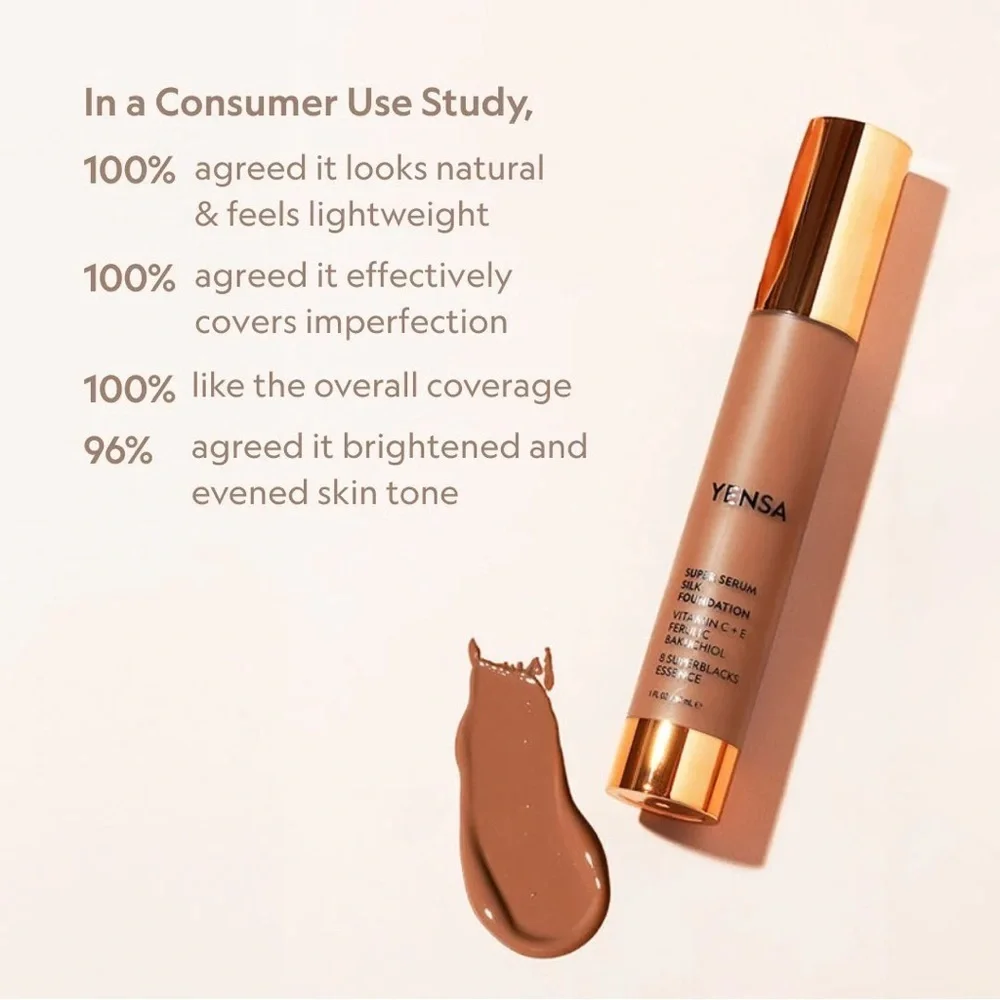 YENSA Tan 2 (Tan Warm) Super Serum Silk Foundation 1oz